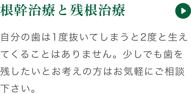 根幹治療と残痕治療